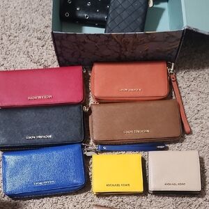 Michael Kors Red and Orange Wallet Collection